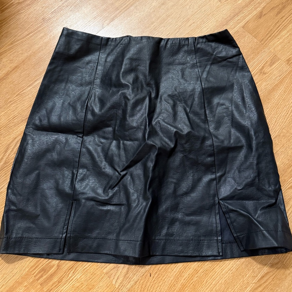 Faux Leather Skirt